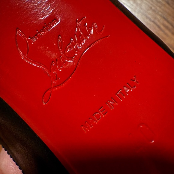 Christian Louboutin Lolo Ballerina Pumps-Black Heels with Bow Detail size 40 - Picture 4 of 7